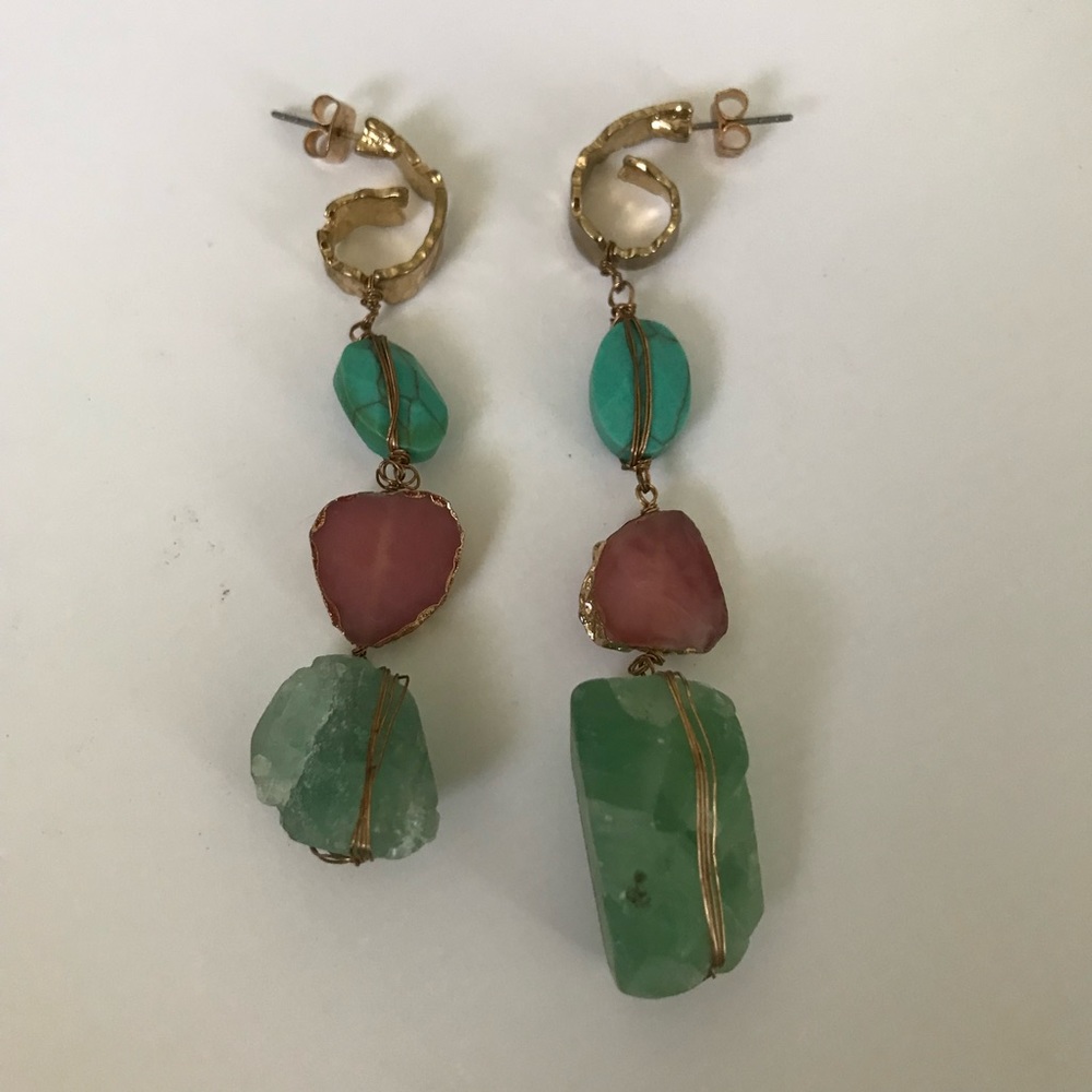 Multi stone earings